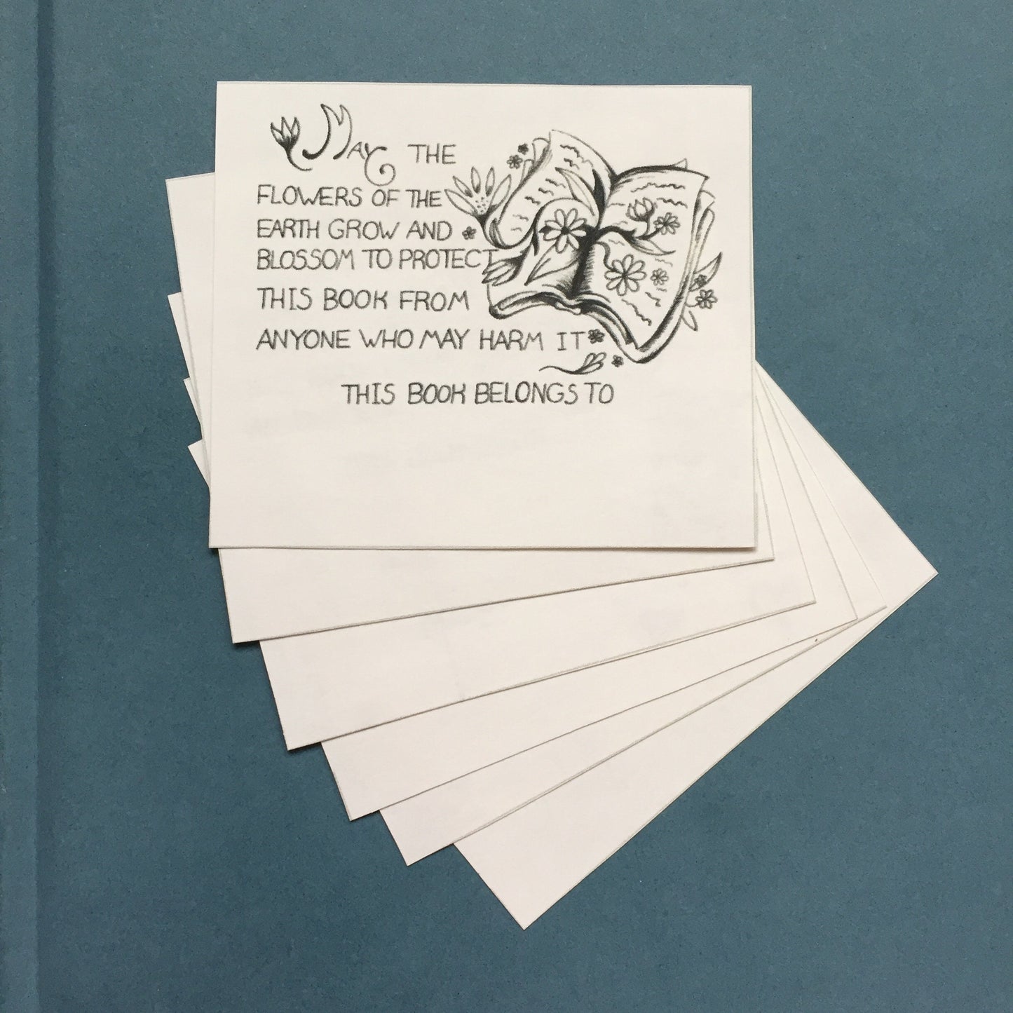 Flower Bookplates ~ This Book Belongs To: Stickers
