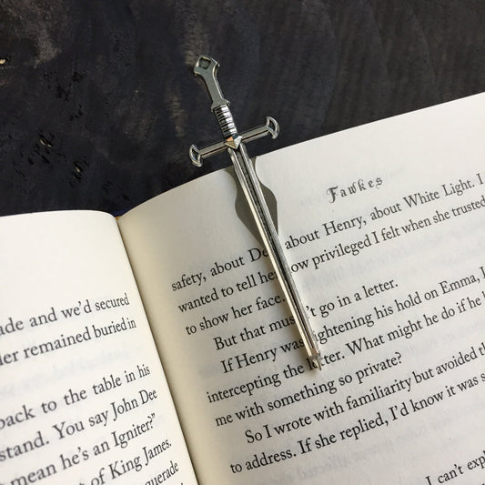 Metal Sword Bookmarks with Clip, Pack of Three or Four