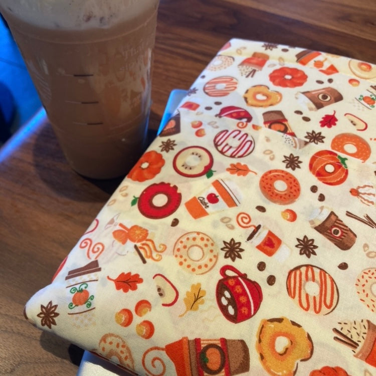 Pumpkin Spice Latte Book Sleeve with Pocket