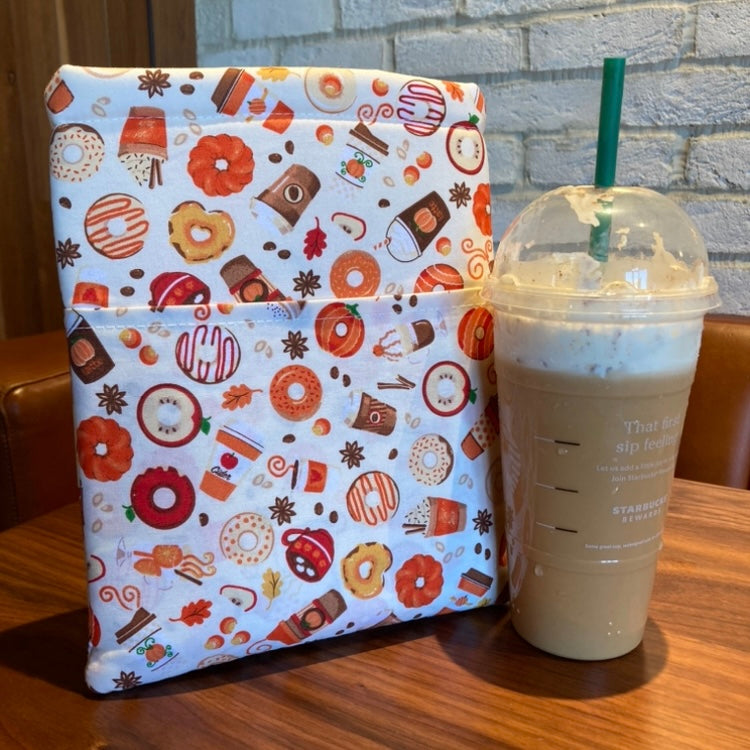 Pumpkin Spice Latte Book Sleeve with Pocket