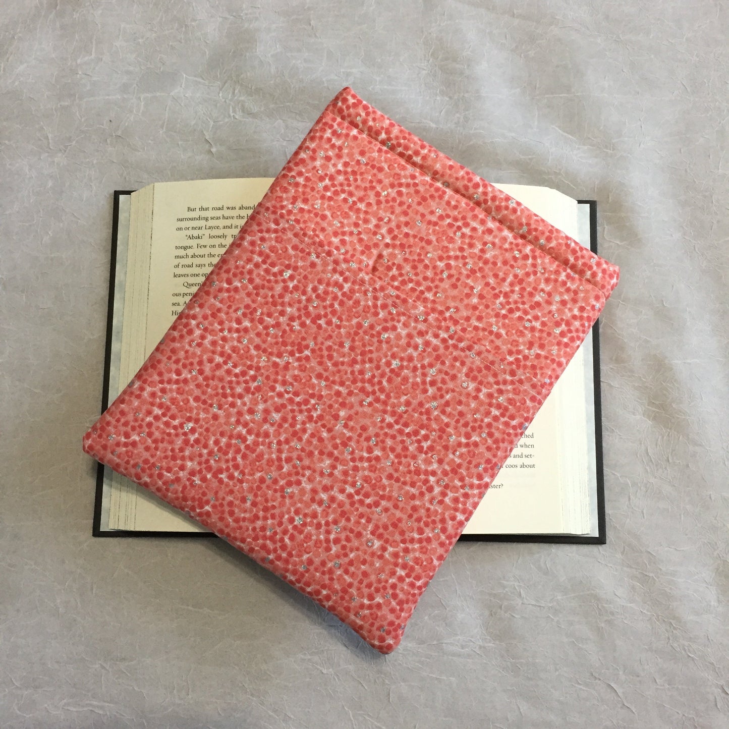 Pink & Sparkly Polka Dots, Padded Book Sleeve, Glitter, Multiple Sizes and Pockets