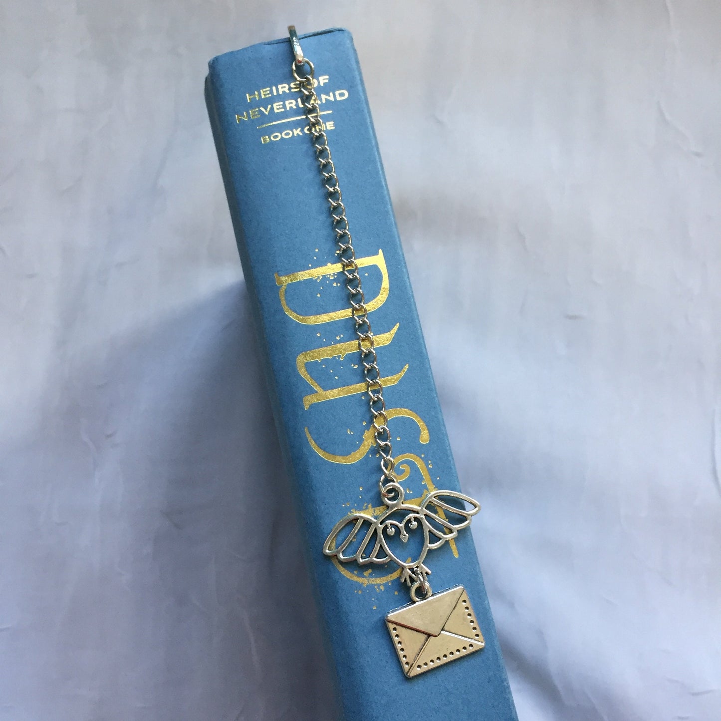 Dangling Charm Bookmark - Keys, Owl Post, Clouds - with Metal Hook - Book Nerd - Reader / Book Lover Gift