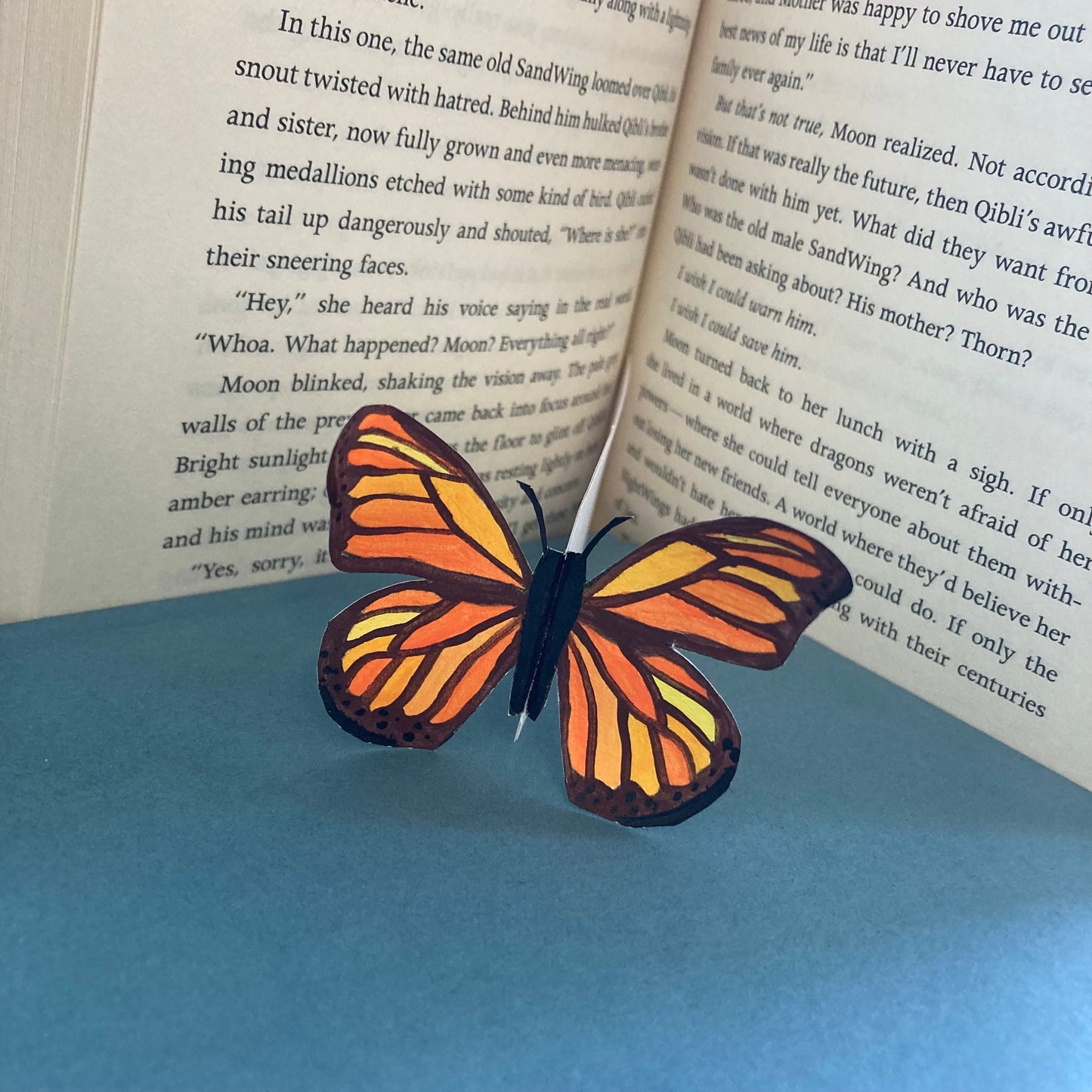 Printable Butterfly Bookmark, Hand Painted, Coloring Page Craft for Kids & Adults, Reading Bookworm School Activity, Mother's Day Gift | PDF